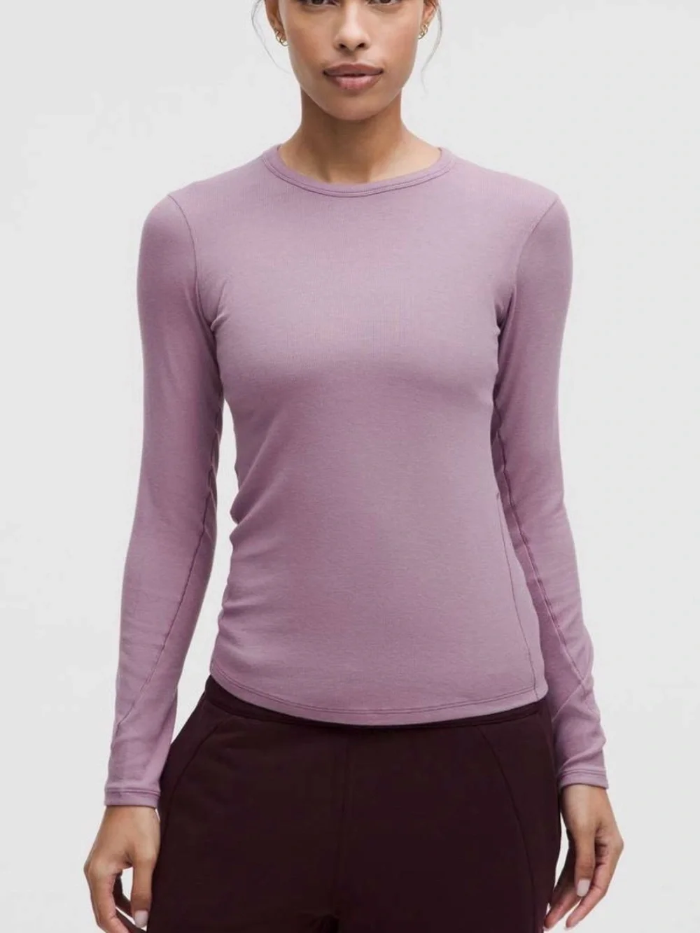 Lululemon Hold Tight Long-Sleeve Shirt Lavender Lux Sz 8